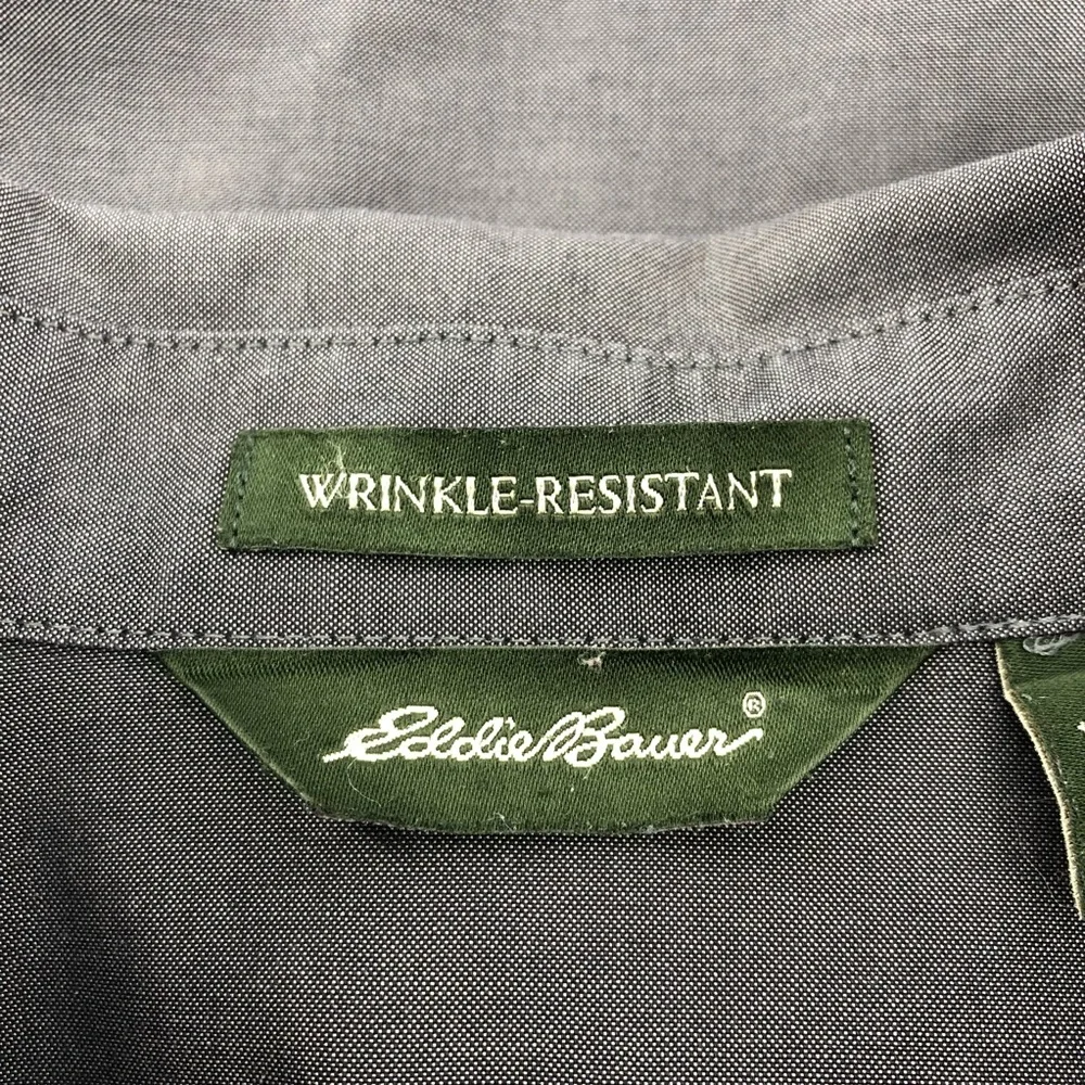 Eddie Bauer Gray Dress Shirt, Size L - Picture 4 of 6